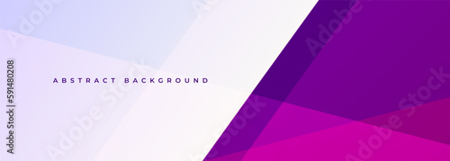 White and pink modern abstract wide banner with geometric shapes. Pink and white abstract background. Vector illustration