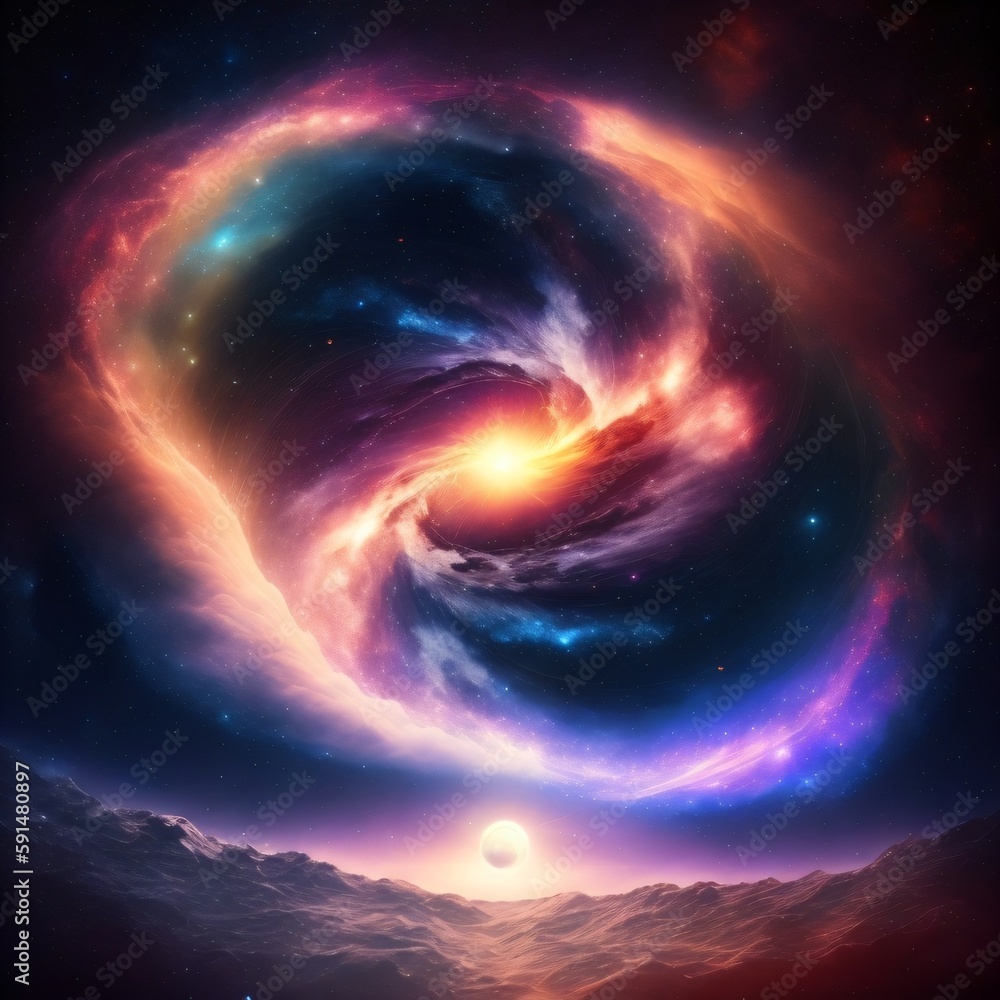 background with space. Generative AI background with space. Generative AI