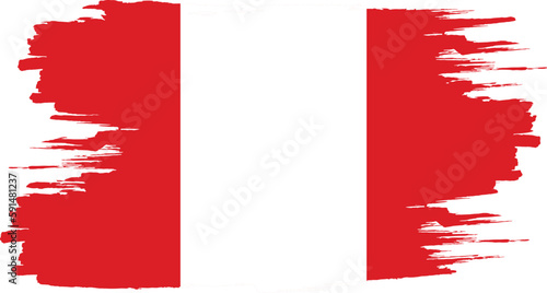 Brushstroke flag of PERU