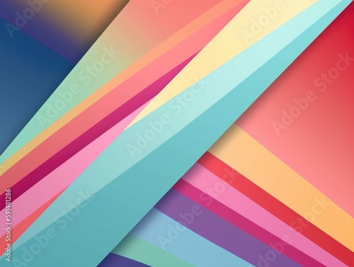 Colorful lines abstract background. Generative AI.