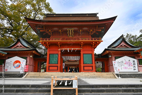 静岡県の世界遺産 富士山本宮浅間大社楼門