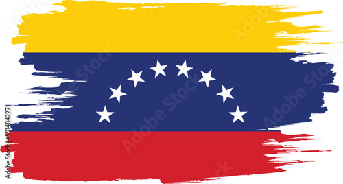 Brushstroke flag of VENEZUELA
