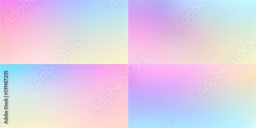 Rainbow Gradient Set: Colorful and Prismatic Backgrounds