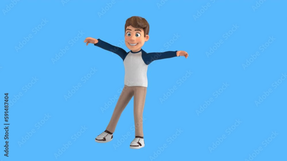 Fun 3D cartoon kid dancing (with alpha channel included) Fun 3D cartoon kid dancing (with alpha channel included)