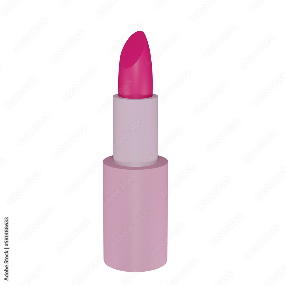 3d rendered illustration of a pink lipstick isolated on white 3d rendered illustration of a pink lipstick isolated on white
