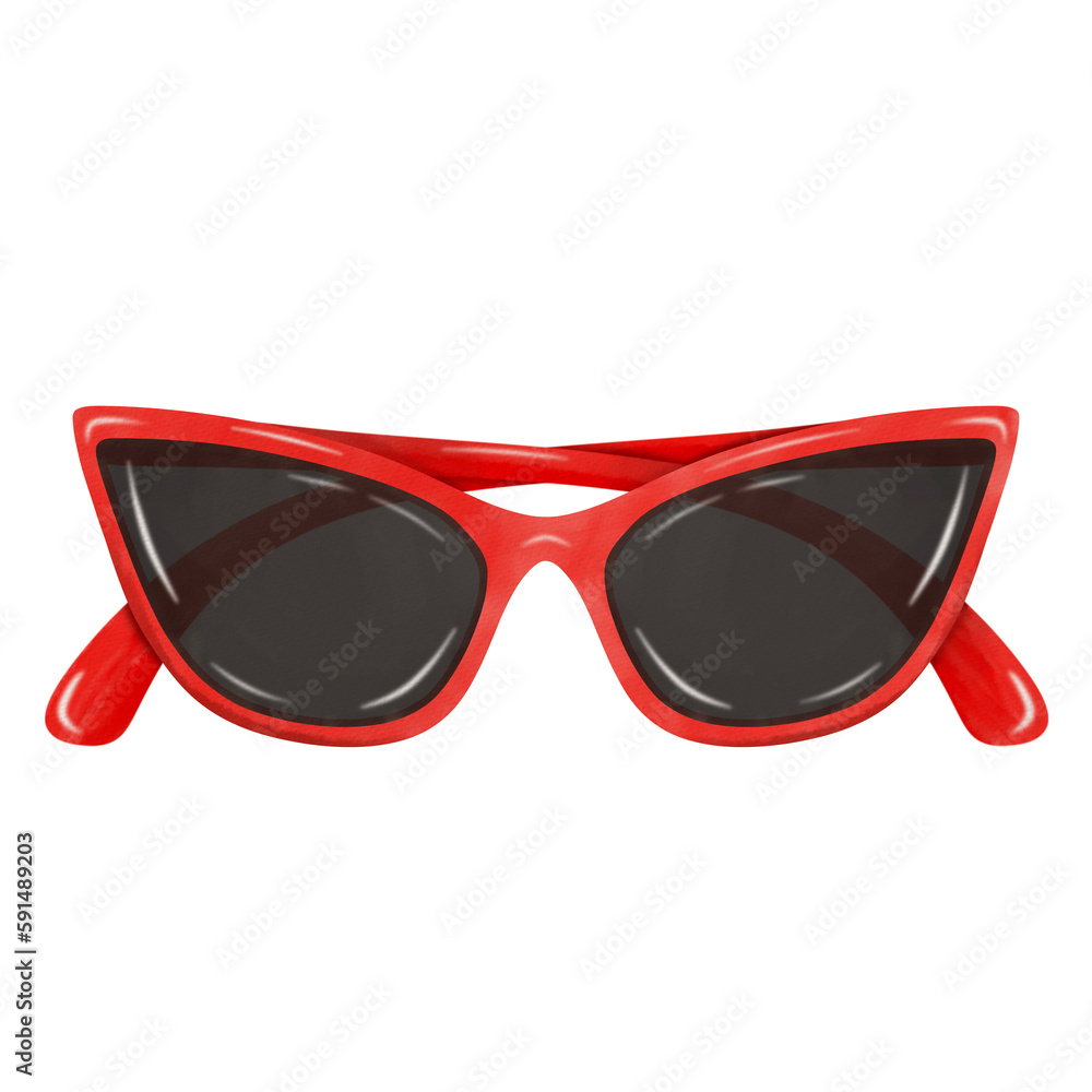Red Watercolor sunglasses. Red Watercolor sunglasses.