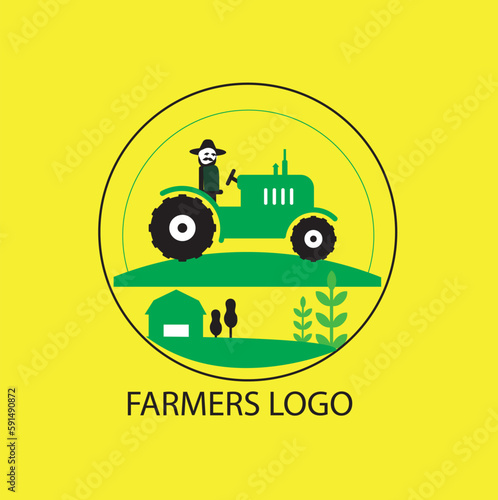 Tractor logo or farm logo template, suitable for any business related to farm industries