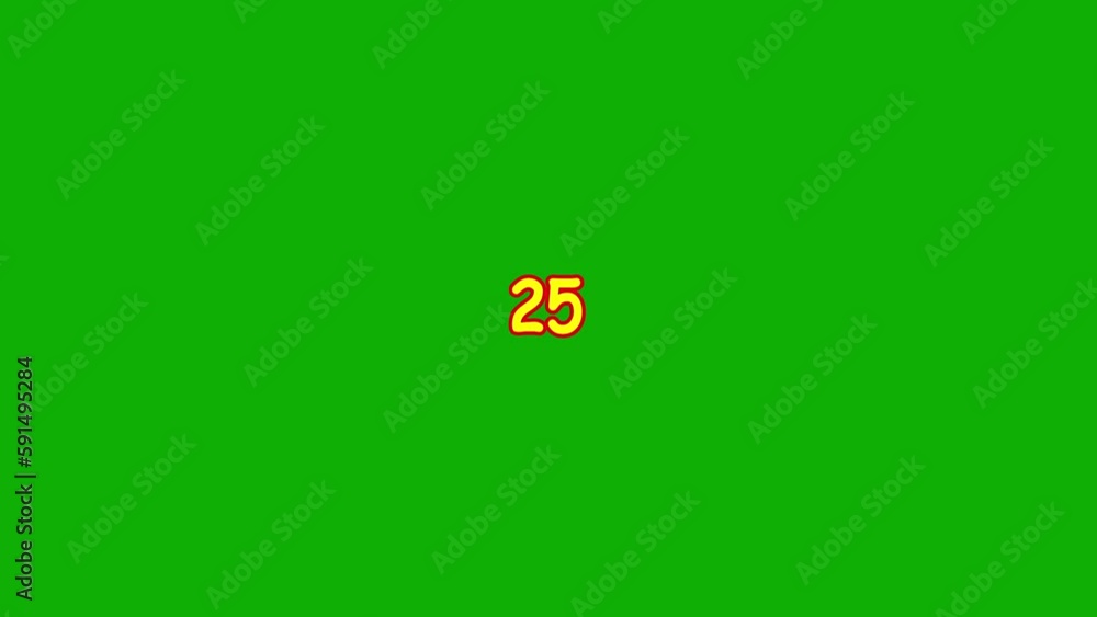 Countdown 30 seconds motion graphics with green screen background Countdown 30 seconds motion graphics with green screen background