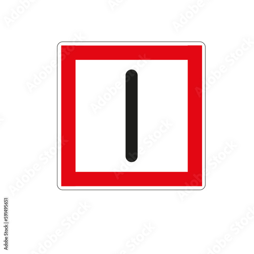 Panneau code de la navigation en eaux intérieures: Obligation d'observer une vigilance particukière