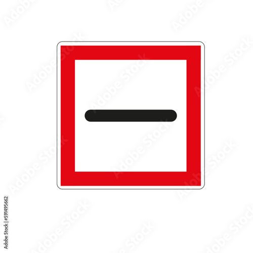 Panneau code de la navigation en eaux intérieures:  Obligation d'arrêt sous certaines conditions