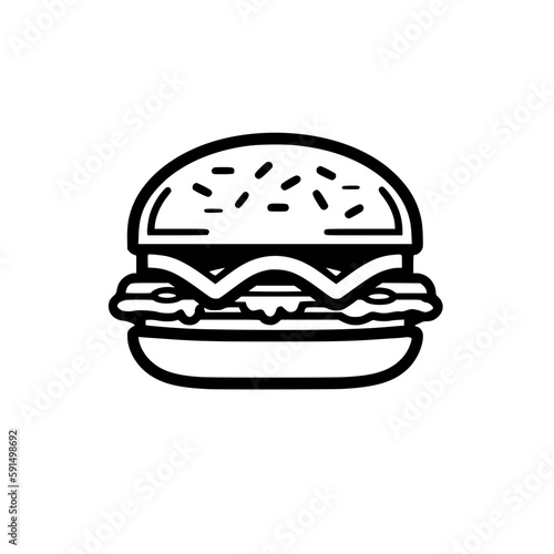 Hamburger vector illustration isolated on transparent background