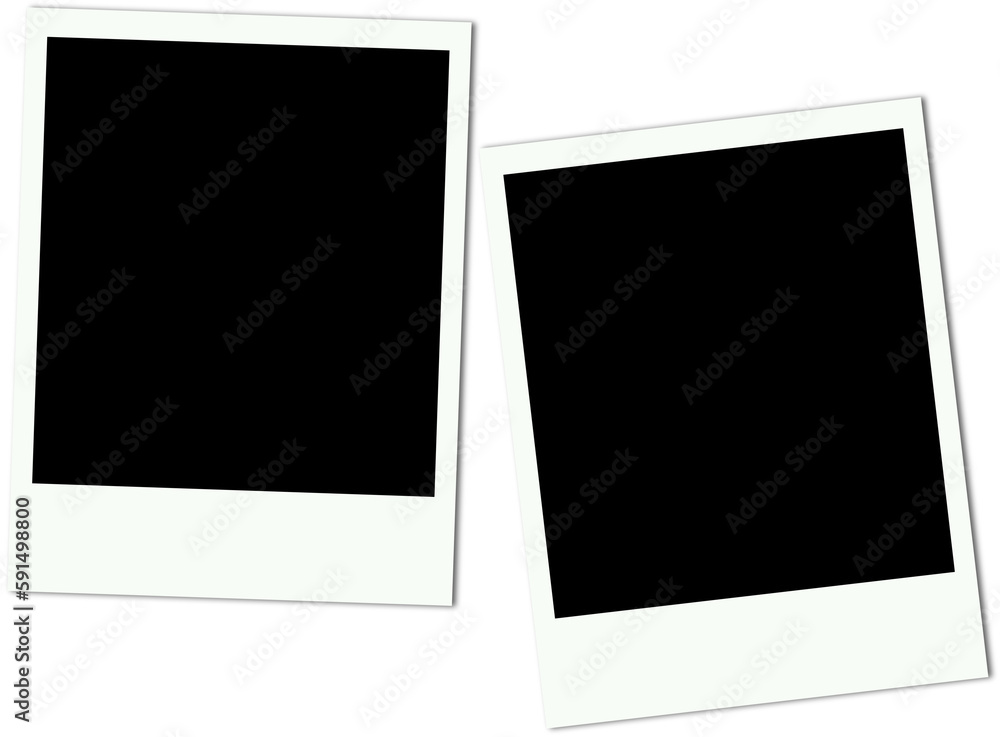 Isolated Polaroid Frames on Transparent Background Isolated Polaroid Frames on Transparent Background