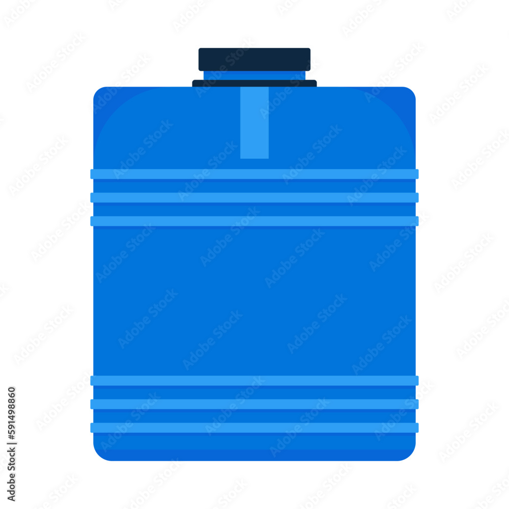 Water tank vector. Tap. Blue water tank on white background. Water tank vector. Tap. Blue water tank on white background.