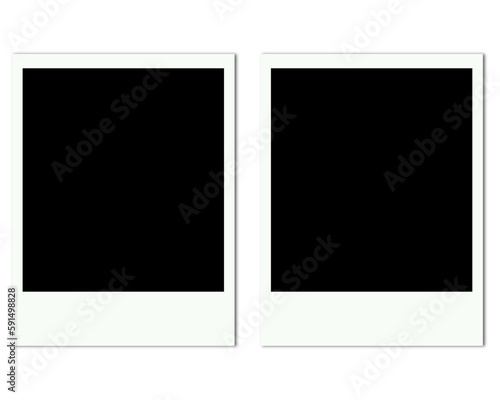 Isolated Polaroid Frames on Transparent Background