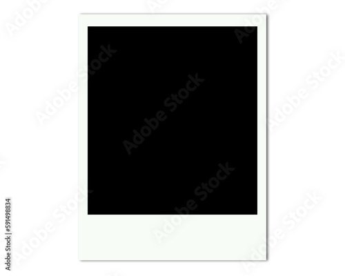 Isolated Polaroid Frame on Transparent Background