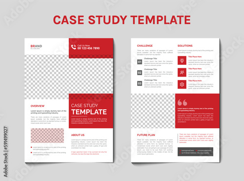 Case study flyer template design (ID: 591499027)