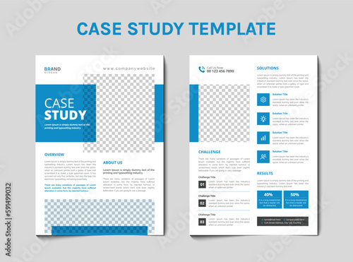 Case study flyer template design (ID: 591499032)