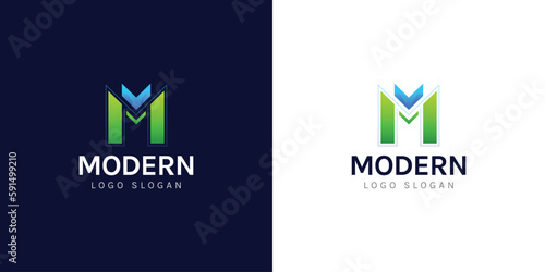 M letter logo design for a company (ID: 591499210)