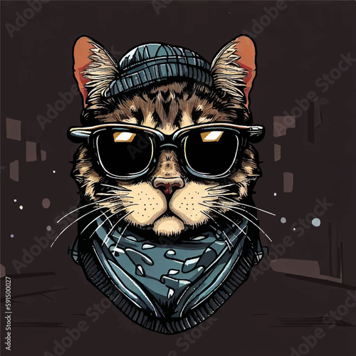 Gatto con occhiali in sile Urban