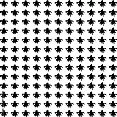 black and white pattern with flying elements