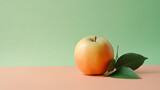 fruits on table with pastel color background generative ai