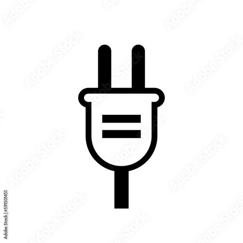  Electric plug. Vector icon on white background.