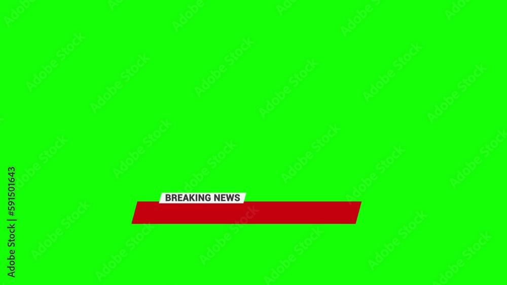Breaking News - Lower third live breaking news green screen and