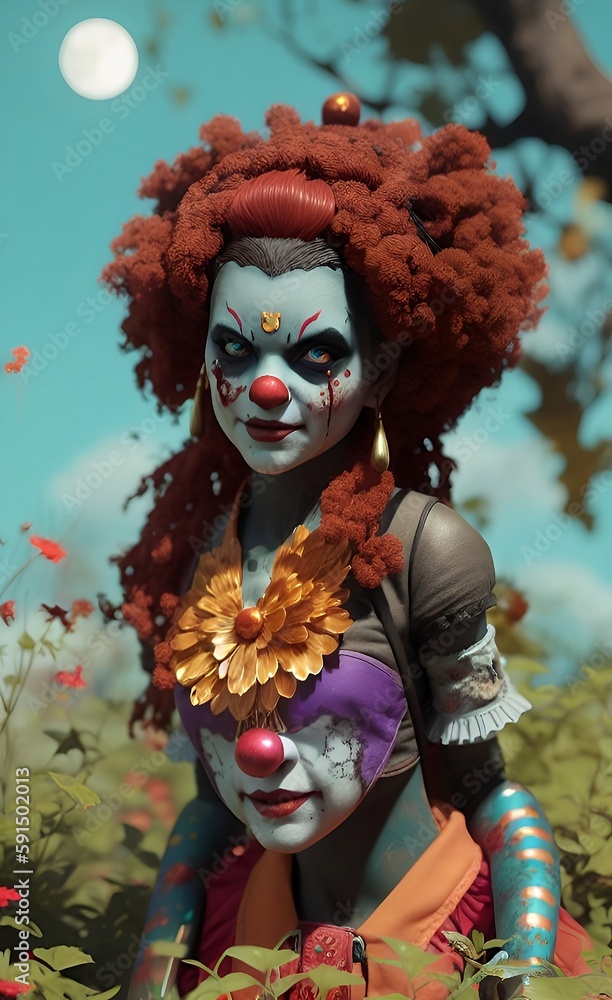 clown doll with face dress
