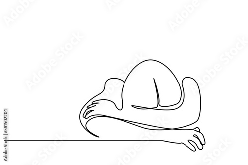 young woman business student overwork sleepy tired sleeping at desk
