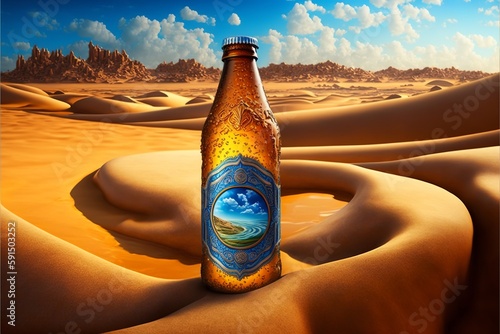 beautiful futuristic shot of planet beer