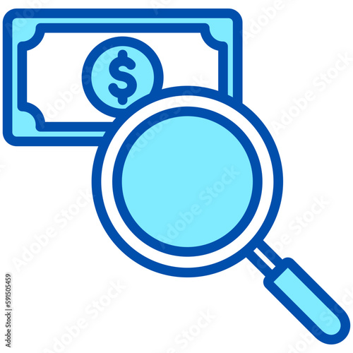 money search, business and finance icon.