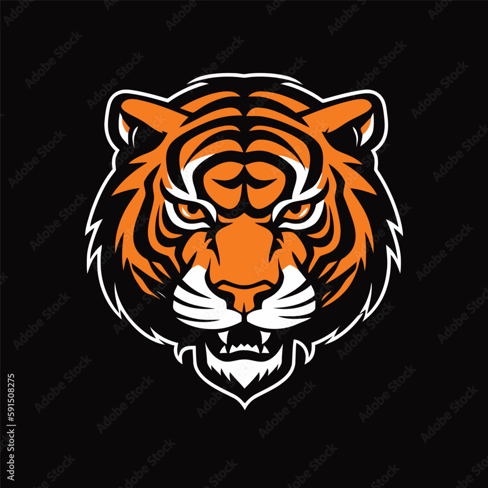 Tiger head gaming logo esport