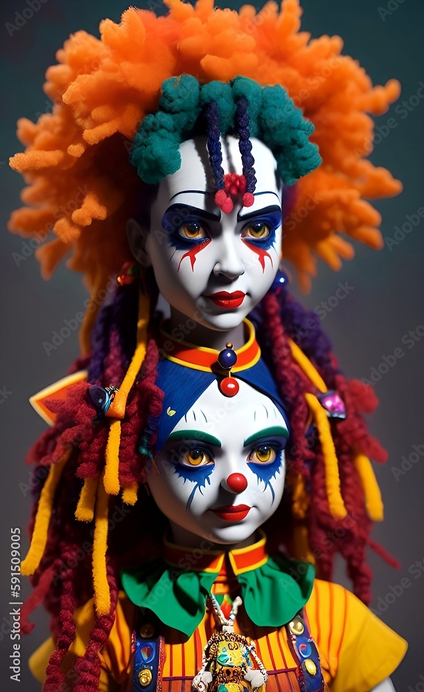 clown doll with face dress