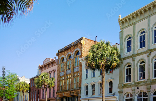 View of Broad Street in historic Charleston SC photo