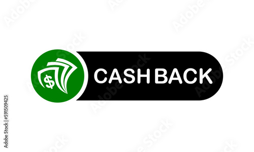 Cash back design logo template illustration