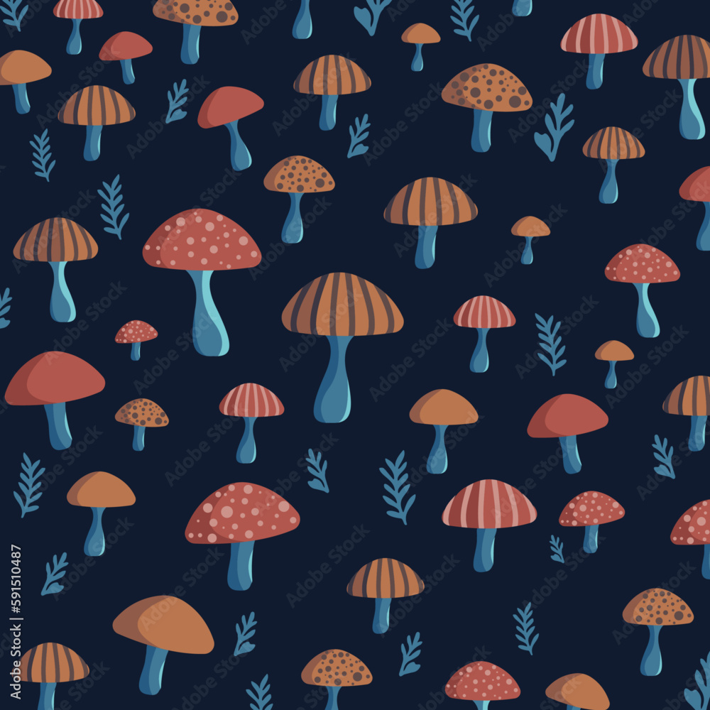 Mushroom variety pattern Mushroom variety pattern