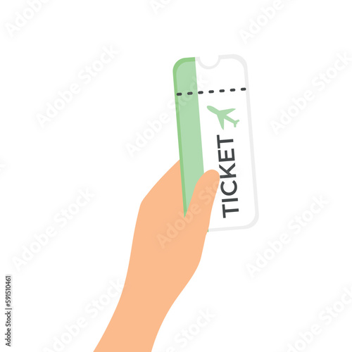 Air ticket in hand. Vector illustration of air ticket in hand. Air ticket