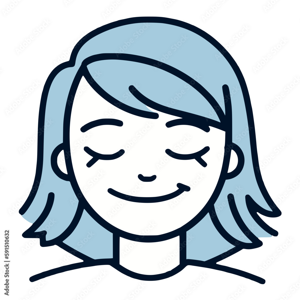 girl with eyes closed smiling girl with eyes closed smiling