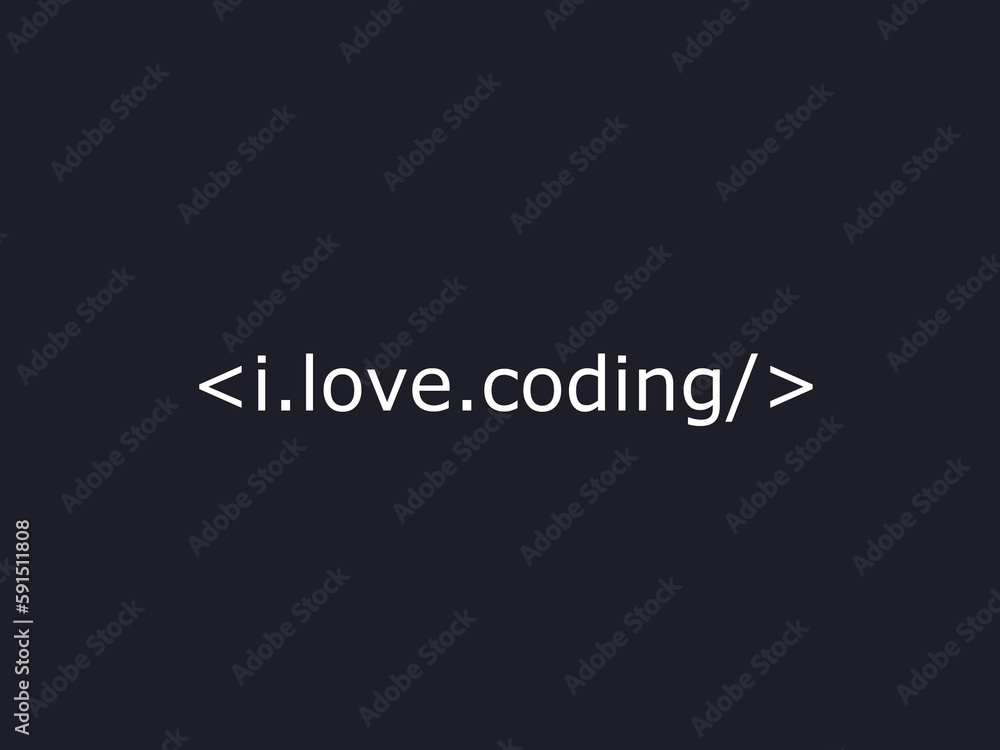 Obraz premium I love coding