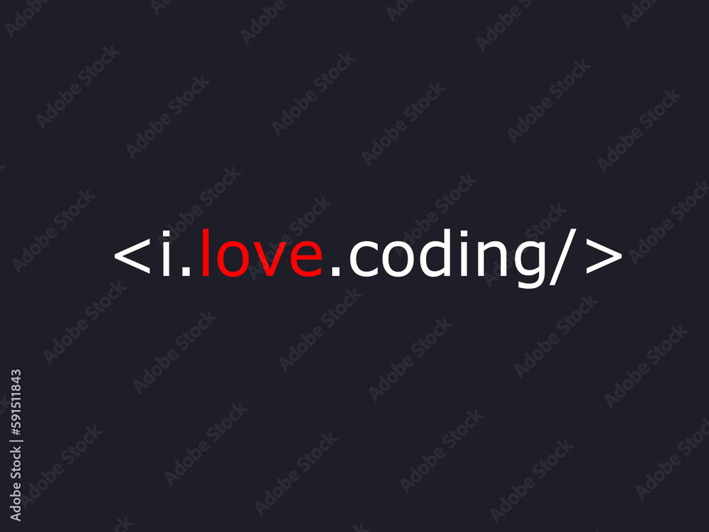 Obraz premium I love coding