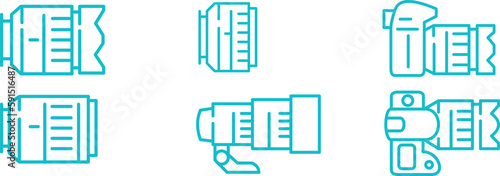 camera and lenses, photo camera vector illustration