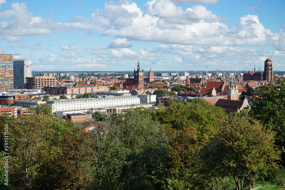  View of Gdansk from the observation deck on the town 