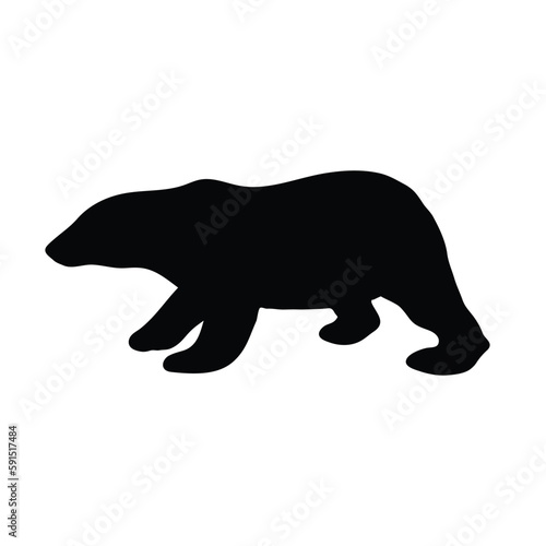 Polar bear silhouette icon ...