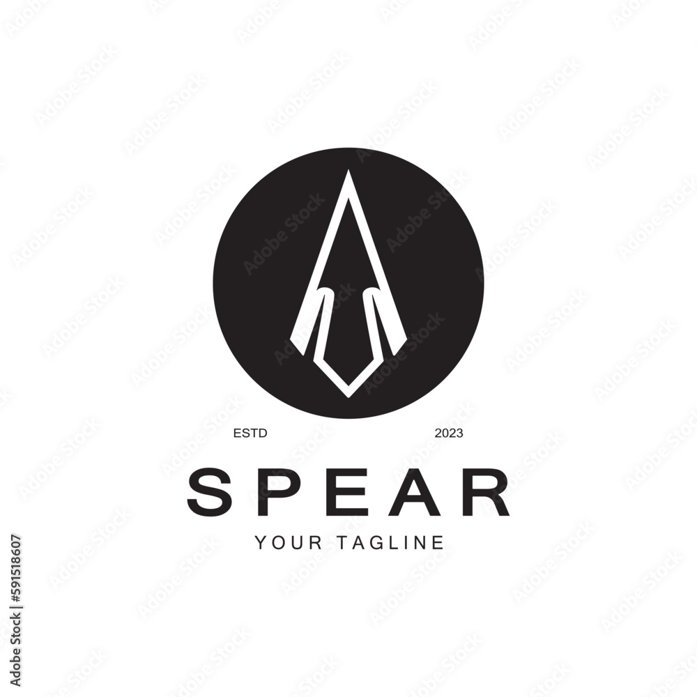 Spear logo icon vector illustration design.Head spear logo vintage illustration design vector Spear logo icon vector illustration design.Head spear logo vintage illustration design vector