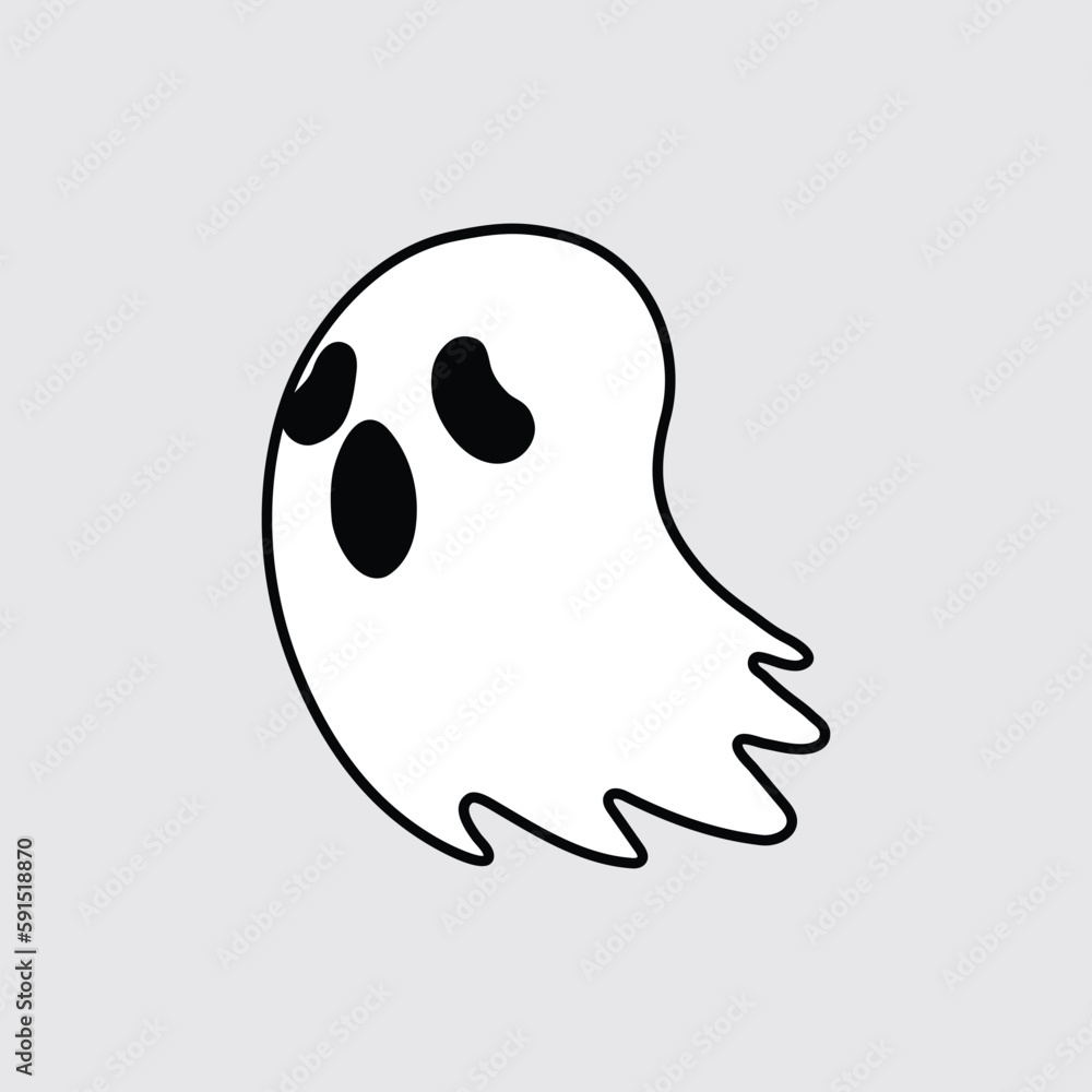 Ghost line icon, outline vector sign, linear style pictogram isolated on grey. Halloween symbol. Spooky logo. Ghost line icon, outline vector sign, linear style pictogram isolated on grey. Halloween symbol. Spooky logo.
