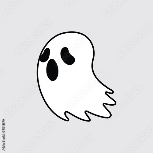 Ghost line icon, outline ve...