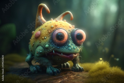 A whimsical illustration of a creature or character from a popular culture franchise  Generative AI