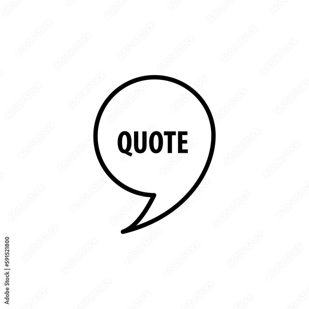 Quote icon vector logo design template Quote icon vector logo design template