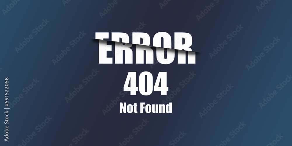 404 Not Found - Https Status Code. Illustration on blue background. For Website. Error Page.