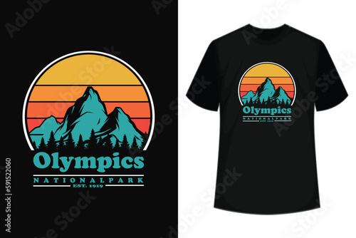 Olympic national park t shirt design
